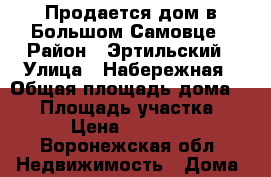 Продается дом в Большом Самовце › Район ­ Эртильский › Улица ­ Набережная › Общая площадь дома ­ 70 › Площадь участка ­ 30 › Цена ­ 400 000 - Воронежская обл. Недвижимость » Дома, коттеджи, дачи продажа   